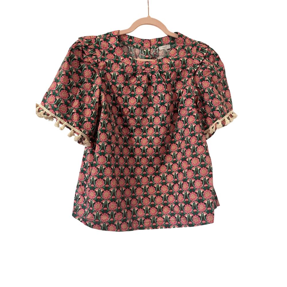 Voy, Printed Blouse, NWT, Large